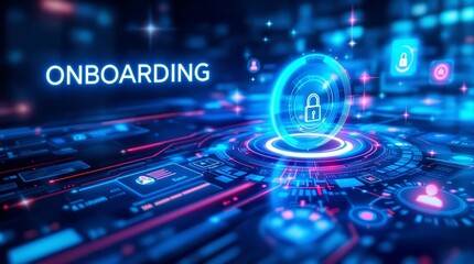 Obraz premium HR Manager Using Virtual Tools for High-Tech Onboarding and Employee Training