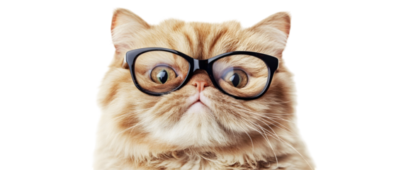Surprised cat with an expressive face. Isolated on White Background, clipping path  - 
