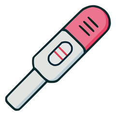 pregnancy test kit childbirth control flat color vector illustration template design