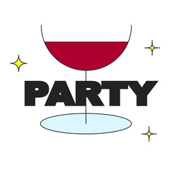 Friday party. Retro vintage styled concert or festival or party flyer or poster design template. Retro party poster. Vector illustration with typography elements
