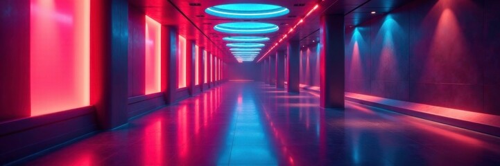 Fototapeta premium Futuristic lighting fixtures with metallic accents shining bright, hues, metallic, shining