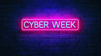 Fototapeta premium A bright neon sign displays 