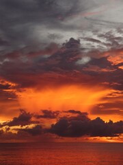 sunset at the beach magical clouds