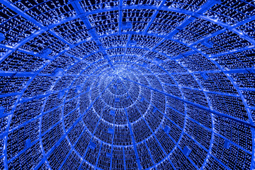 Blue colorful abstract light art decoration in Denver Colorado