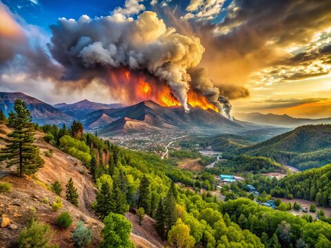 Durango Wildfire Animas Mountain Trail - June 2nd, 416 Fire Devastation Stock Photo