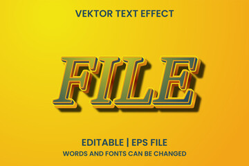 editable file effects text

