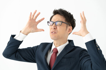 驚くビジネスマン