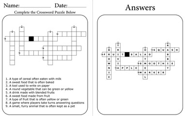 Printable Crossword Puzzle: Fun Word Game for All Ages