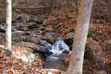 Water cascading over rocks