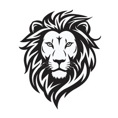 Obraz premium silhouette lion head vector design