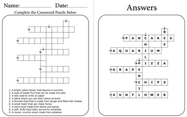 Printable Crossword Puzzle: Fun Word Game for All Ages