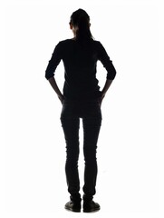 Fototapeta premium Silhouette of a Woman Standing