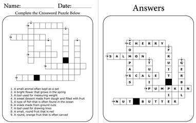 Printable Crossword Puzzle: Fun Word Game for All Ages