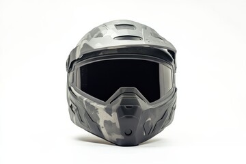 High-quality helmet isolated on a pristine white background showcasing sleek design and sharp details for versatile applications