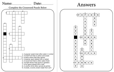 Printable Crossword Puzzle: Fun Word Game for All Ages