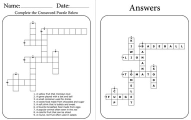 Printable Crossword Puzzle: Fun Word Game for All Ages