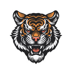 tiger head vector illustration  design