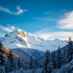 montaña cubierta de nieve