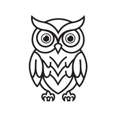 owl on white background vector design