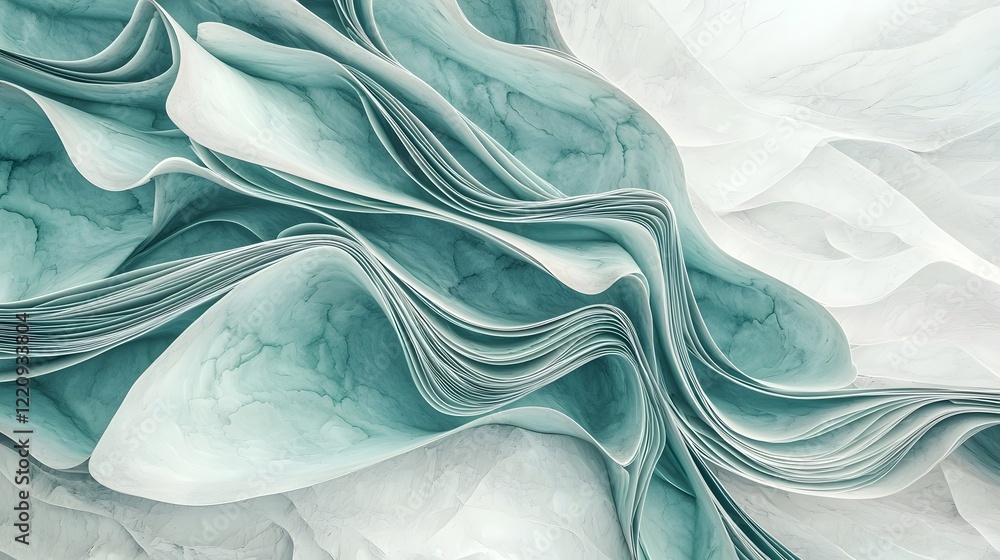Leinwandbilder mesmerizing mint green marble abstract with intricate flowing patterns and glossy finish elegant and