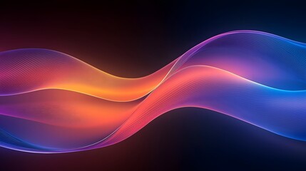 Obraz premium Mesmerizing Neon Waves Vibrant 3D Rendered Abstract Backdrop with Flowing Colorful Curves and Glowing Effects Creating a Futuristic and Captivating Visual Experience