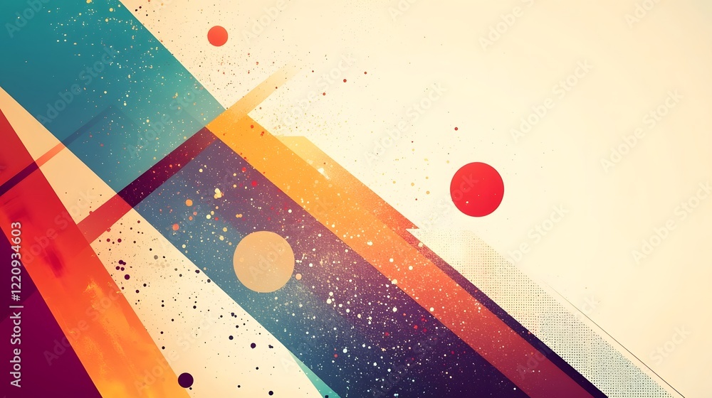 Leinwandbilder Stunning and Visually Captivating Abstract Desktop Wallpaper Featuring a Vibrant Blend of Geometric Shapes Intricate Patterns and a Futuristic Design