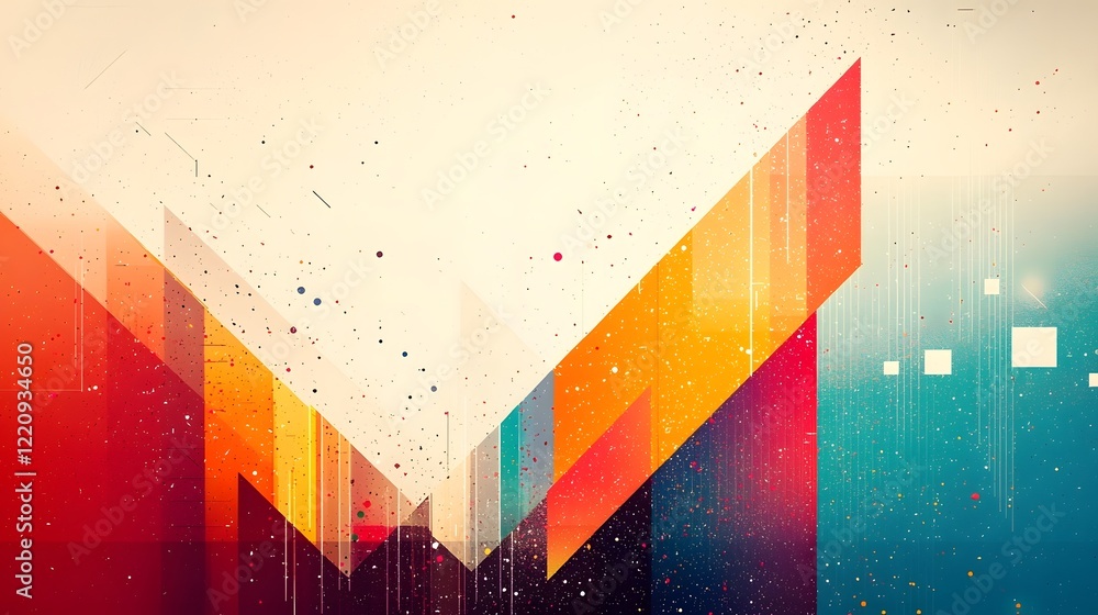Poster Mesmerizing abstract background with colorful geometric textures and patterns creating an eye catching contemporary visual suitable for creative digital design modern visual media