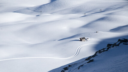 Disused ski resort in the heart of the Swiss Alps.