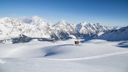 Disused ski resort in the heart of the Swiss Alps.