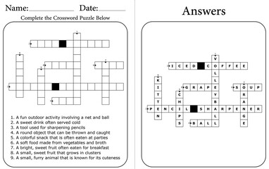 Printable Crossword Puzzle for Kids: Fun & Educational Word Game