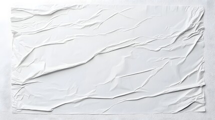 Obraz premium and Tactile Crumpled and Creased White Paper Texture with Detailed Wrinkles and Subtle Shadows Ideal for and Graphic Projects