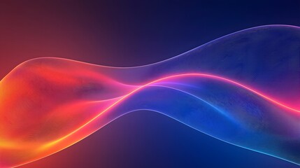 Fototapeta premium Stunning abstract background featuring vibrant neon gradient curves and lines against a dark ethereal backdrop creating a mesmerizing and captivating visual effect perfect for digital art