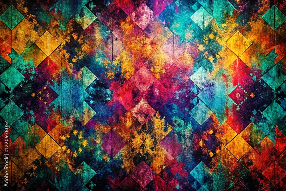 Poster grunge abstract pattern background with text space: high-resolution stock photo