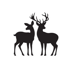 deer silhouette vector illustration
