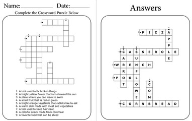 Printable Crossword Puzzle for Kids: Fun & Educational Word Game