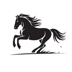 horse silhouette isolated on white background 