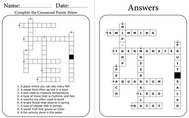 Printable Crossword Puzzle for Kids: Fun & Educational Word Game