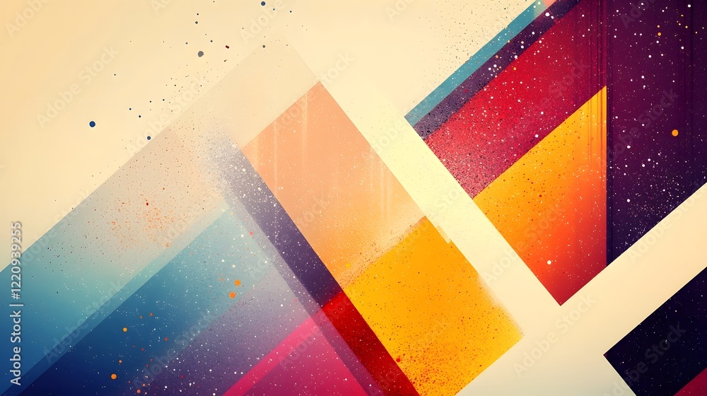 Poster Stunning abstract digital wallpaper showcasing a dynamic composition of vibrant colors and sharp geometric elements creating a visually striking and captivating design for desktop mobile