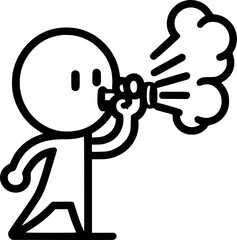 figure character whistling sign, symbol, vector, art