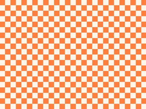 Chess board with very small squares background. white orange checkered colors. Repeating texture, illustration, repeating checkered background