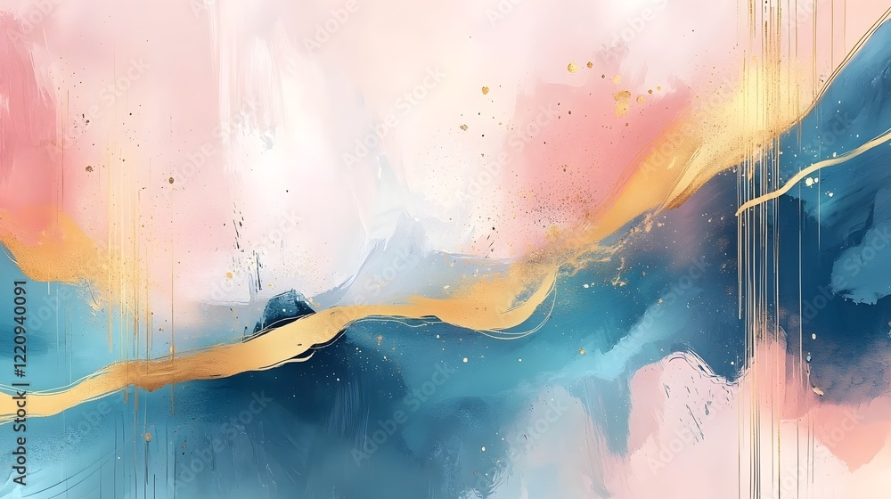 Aufkleber Vibrant and Dynamic Multicolor Abstract Painting with Intricate Textural Layers Creating a Unique and Contemporary Visual Art Design Perfect for Modern Spaces and Decor