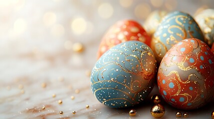 Fototapeta premium Easter eggs in the studio.
