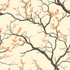 Fototapeta premium A eda (branch) pattern seamless tilebale 