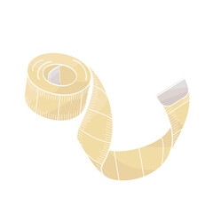 A measuring tape color vector illustration on white background