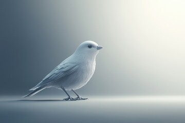 Fototapeta premium White Bird on Blue