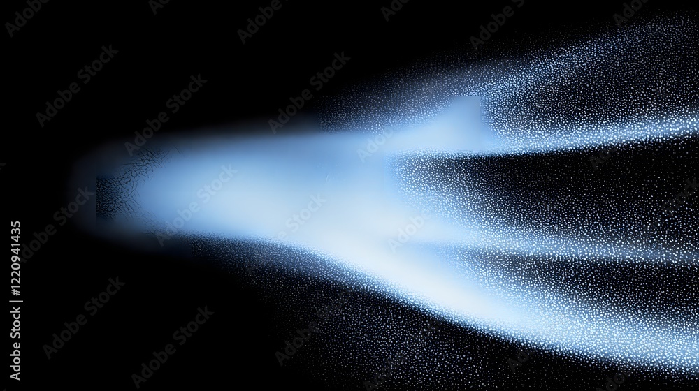 Poster Dynamic Abstract Poster Design with Vibrant Blue Glowing Shape over Dark Grainy Background Enriched with Noise Texture for a Cutting Edge and Stylish Visual Effect