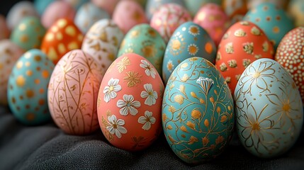 Fototapeta premium Easter eggs in the studio.
