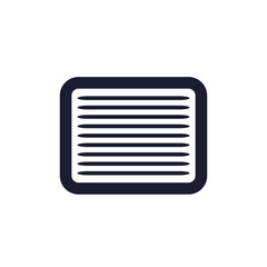 Air filter icon on white