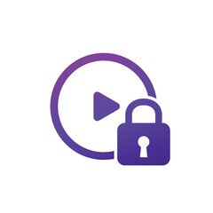 DRM for video icon, copyright protection