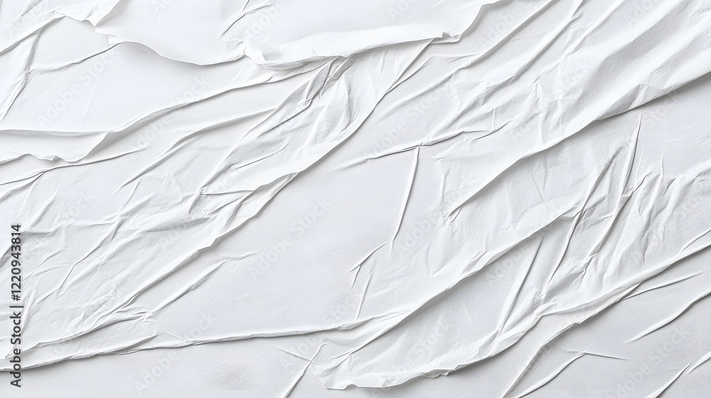Aufkleber crumpled white paper texture with wrinkled details and glued layers for poster and design projects i